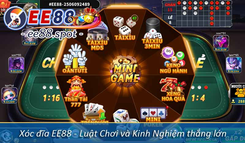 Xóc đĩa EE88 - Luật Chơi và Kinh Nghiệm thắng lớn